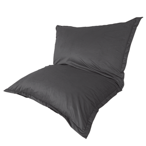 Pouf Gigante XXL 190x155 Grigio Scuro - Velluto e Schiuma (Divano da Pavimento Prestige)