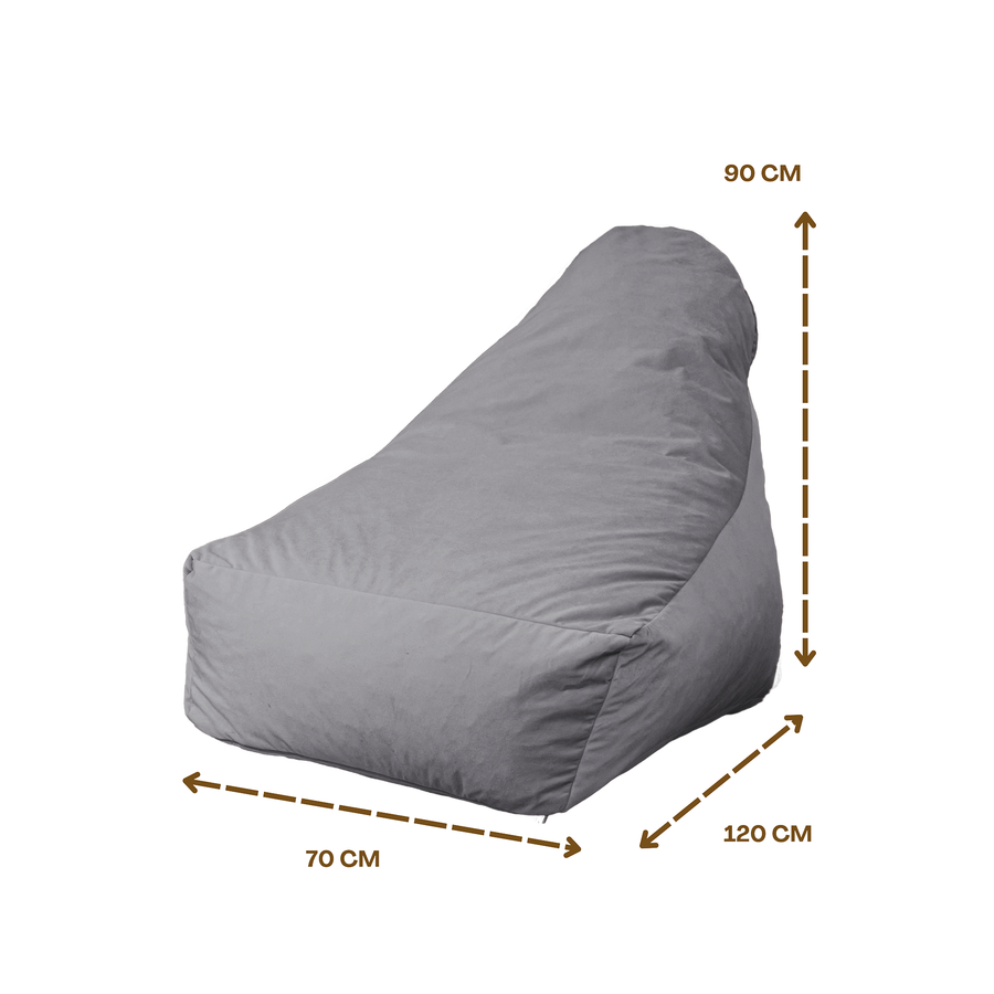 Poltrona Pouf XXL 120x90 Grigio Chiaro – foto 7