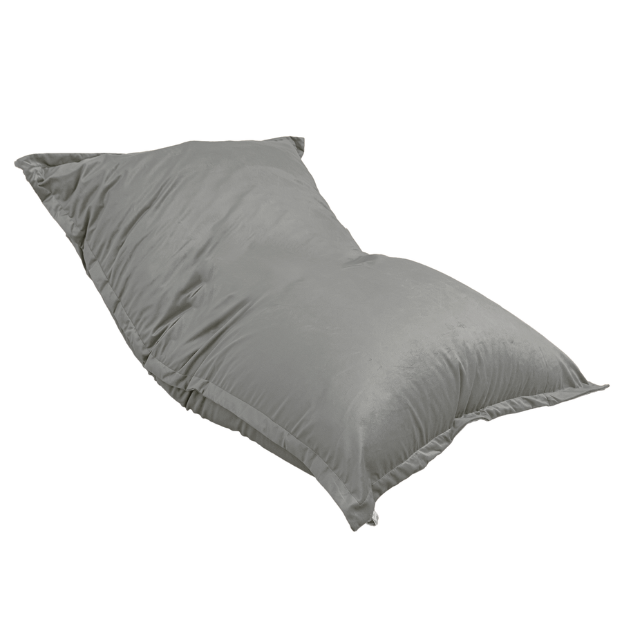 Pouf Gigante XXL 190x155 Grigio Chiaro, imbottitura in fiocchi di schiuma