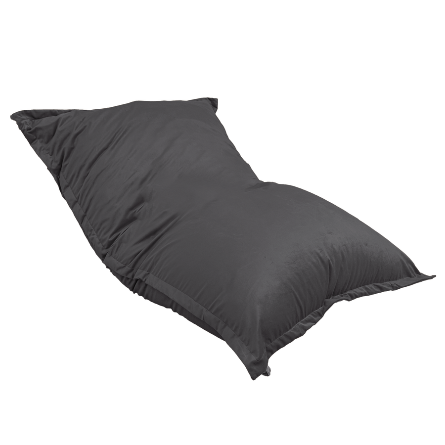 Pouf Gigante XXL 190x155 Grigio Scuro, imbottitura in fiocchi di schiuma