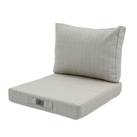 Cuscini per salotto da giardino sfoderabili 50x50cm Beige Chiné Turchese