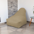 Poltrona Pouf XXL 120x90 Beige - Tissu Effetto Lino e Schiuma (Comfort Salotto)