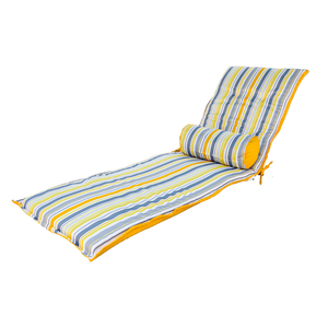 Materassino Sdraio 195x60 Motif Righe Solaires + Cuscino Cilindrico - Anti-UV & Idrorepellente