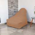 Poltrona Pouf XXL 120x90 Marron - Tissu Effetto Lino e Schiuma (Comfort Salotto)