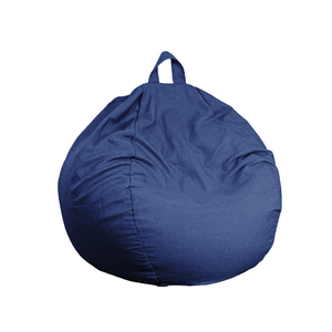 Pouf a Pera Gigante XXL 120x150 Blu Indaco - Tissu Effetto Lino e Schiuma (Salotto Chic)