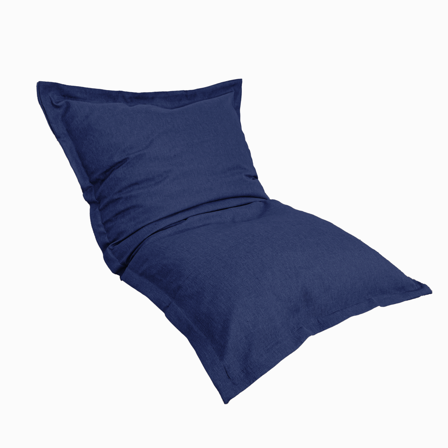 Pouf Cuscino Gigante XL 150x100 Blu Indaco, fodera sfoderabile