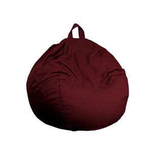 Pouf a Pera Gigante XXL 120x150 Prugna - Tissu Effetto Lino e Schiuma (Salotto Chic)
