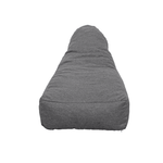 Pouf fauteuil XXL d'intérieur en tissu effet lin - 120x70x90 cm - Gris chiné - Deco-arts.fr