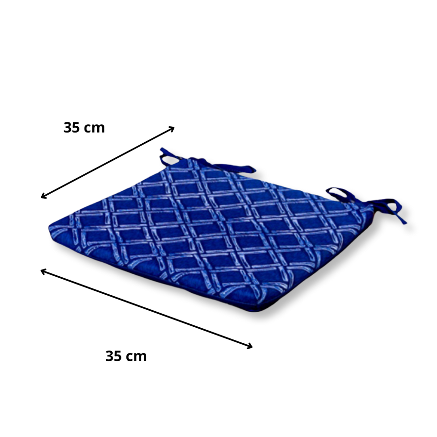 Set di 4 Cuscini per Sedia 35x35 Motif Nautique Blu – foto 5