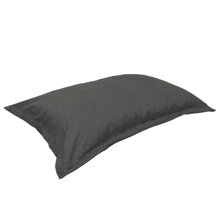 Pouf Cuscino Gigante XL 150x100 Grigio Chiné, imbottitura in fiocchi di schiuma