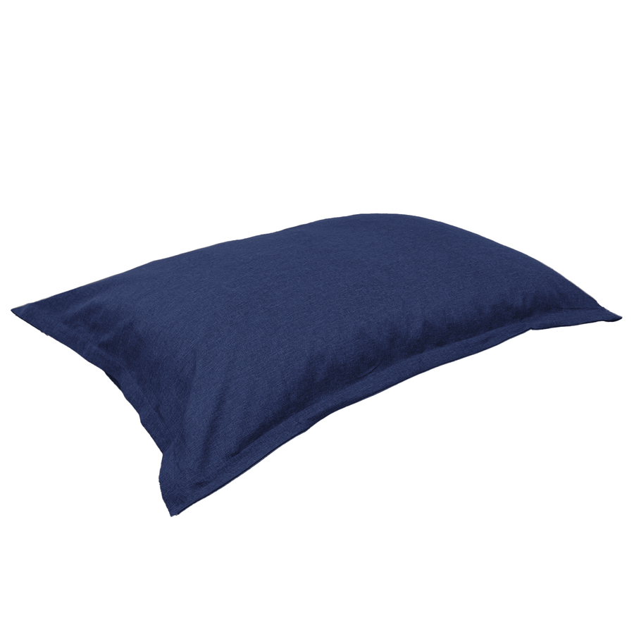 Pouf Cuscino Gigante XL 150x100 Blu Indaco, imbottitura in fiocchi di schiuma