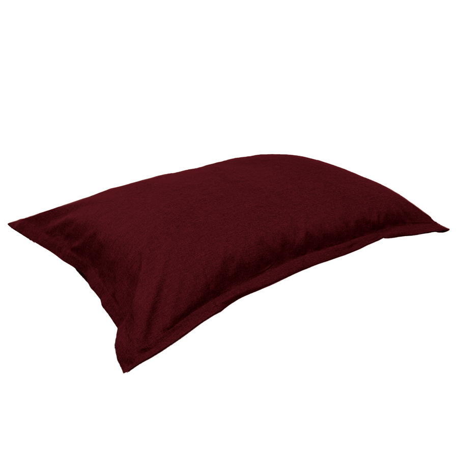 Pouf Cuscino Gigante XL 150x100 Prugna, imbottitura in fiocchi di schiuma