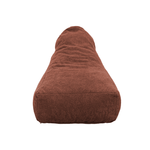 Pouf fauteuil XXL d'intérieur en tissu sherpa - 120x70x90 cm - Terracotta - Deco-arts.fr