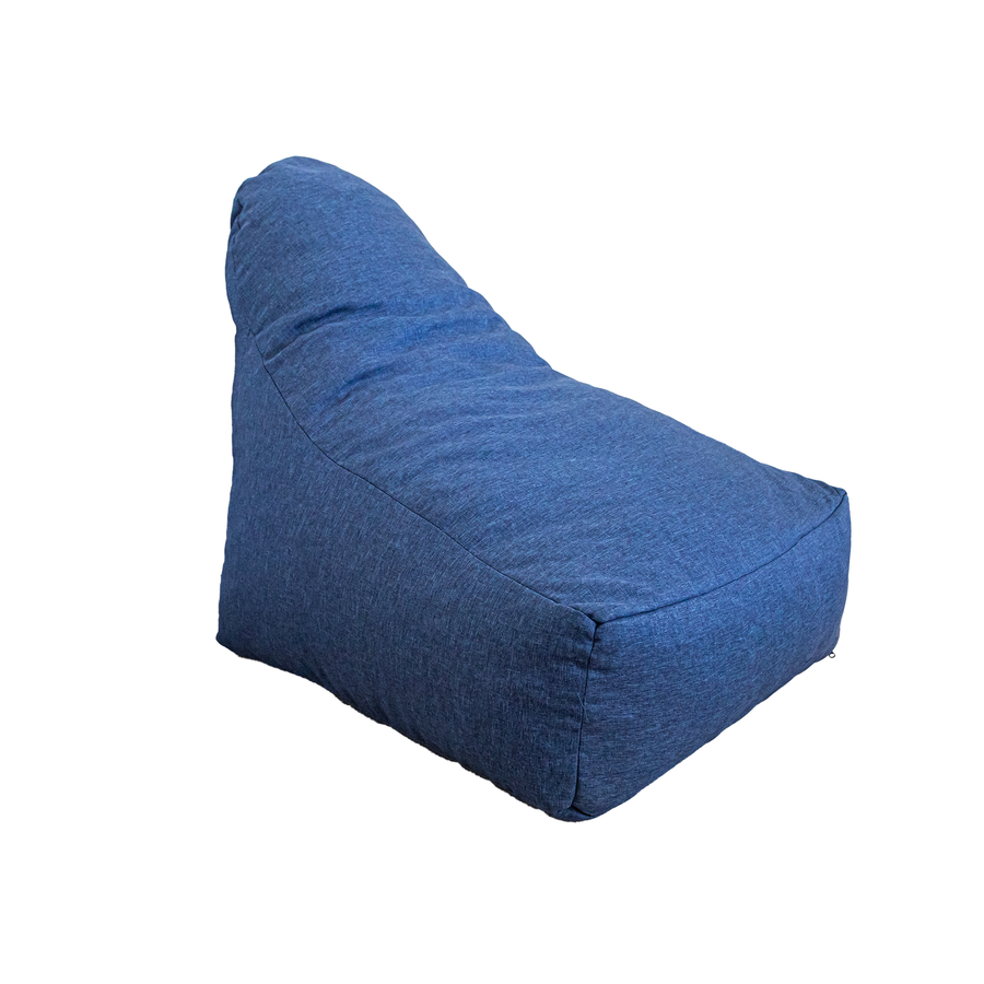 Poltrona Pouf XXL 120x90 Blu Indaco, imbottitura in schiuma ad alta densità