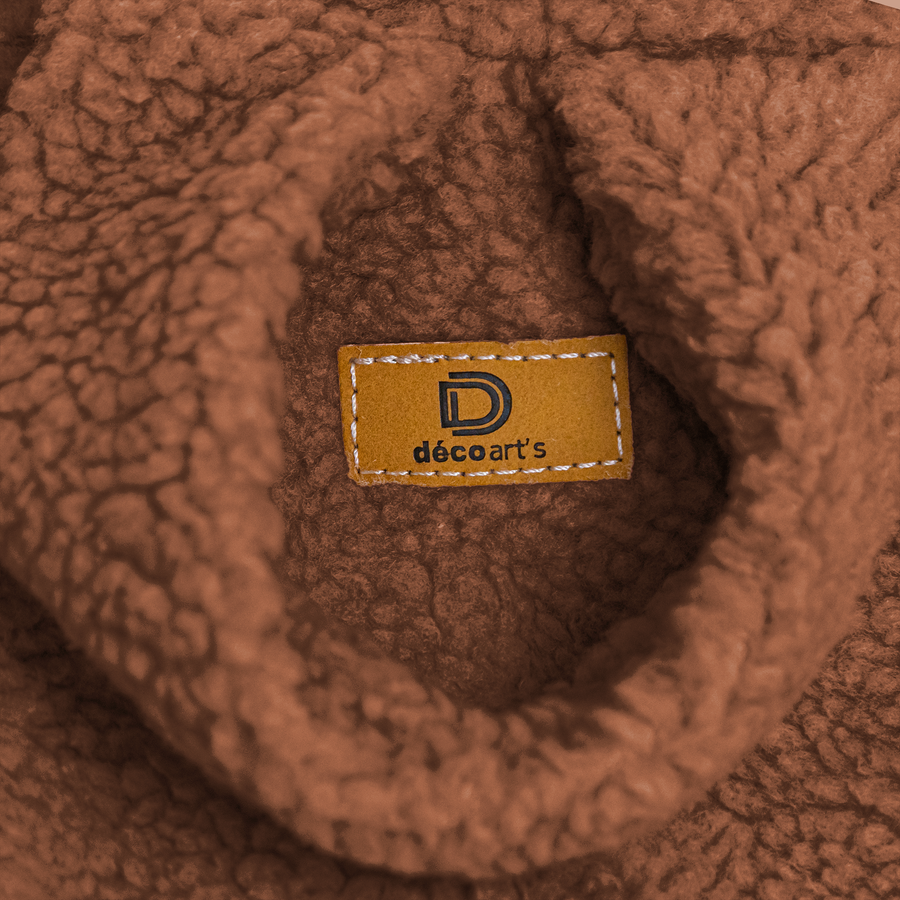 Pouf poire XL d'intérieur en tissu sherpa, per interni
