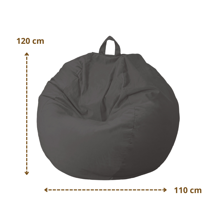 Pouf poire XL d'intérieur en tissu velours – foto 5