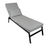 Coussin bain de soleil premium avec coussin - Rayures Gris Foncés - Deco-arts.fr