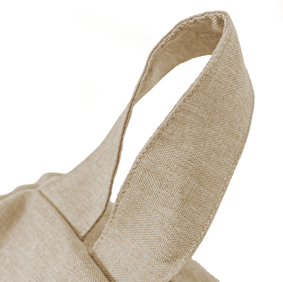 Pouf poire Géant XXL d'intérieur en tissu effet lin - 120x150 cm - Beige  - Deco-arts.fr