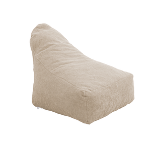 Poltrona Pouf XXL 120x90 Beige - Tessuto Sherpa e Schiuma (Cocon Douceur)