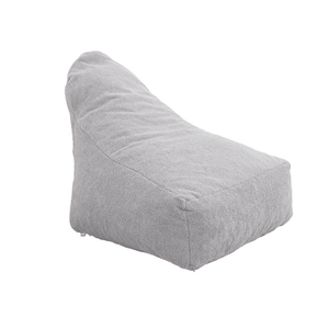 Poltrona Pouf XXL 120x90 Grigio Chiaro - Tessuto Sherpa e Schiuma (Cocon Douceur)