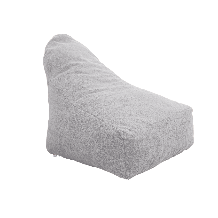 Poltrona Pouf XXL 120x90 Grigio Chiaro, imbottitura in fiocchi di schiuma