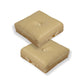 Pouf en velours 40 x 40 x 14 cm lot de 2 - Creme - Deco-arts.fr
