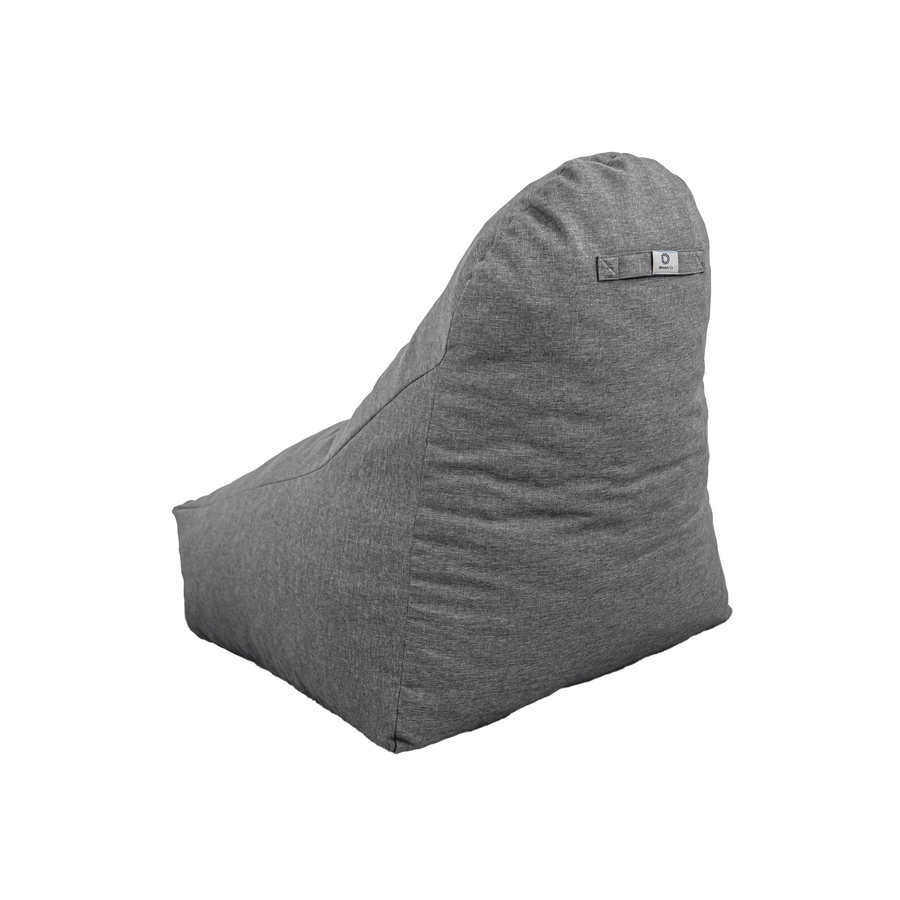 Poltrona Pouf XXL 120x90 Grigio Chiné – foto 5