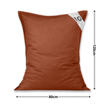 Housse de pouf XL 120x80 en terracotta pour beanbag Deco-arts.fr, adaptée à un usage intérieur et extérieur.