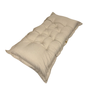 Futon da Pavimento XXL Effetto Lino 195x100 Beige - Spesso 15cm (Letto Supplementare & Détente)