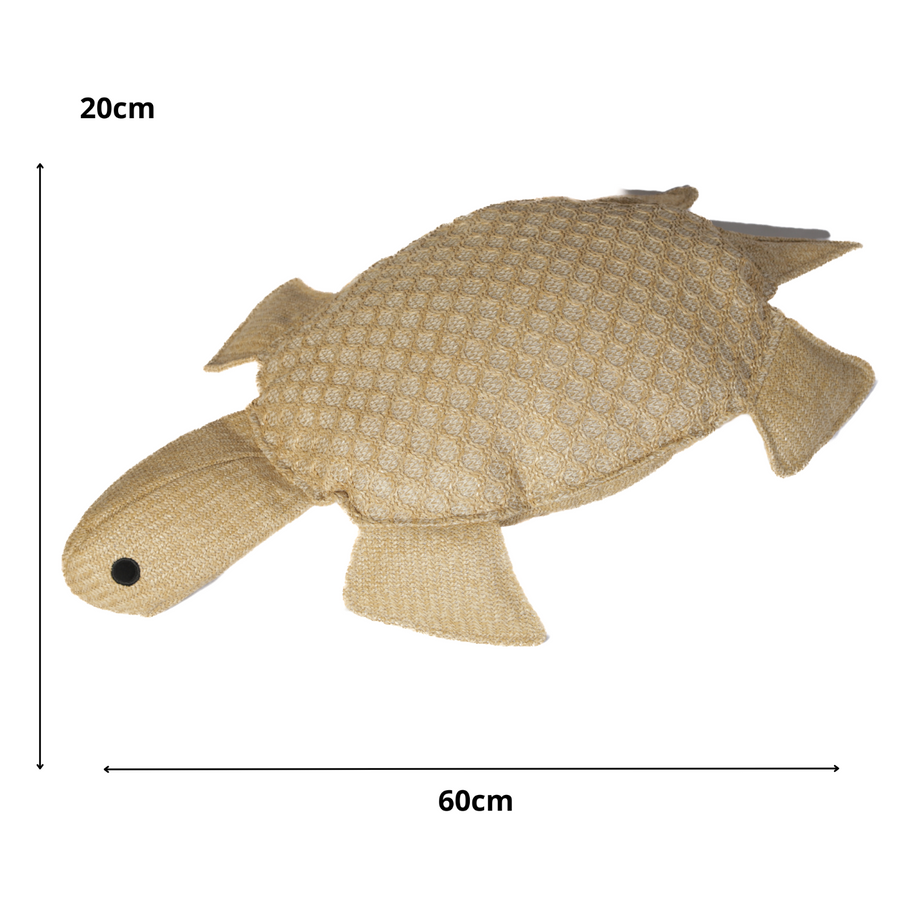 Coussin Tortue Effet Raphia 60x20 cm, per interno, esterno e piscina