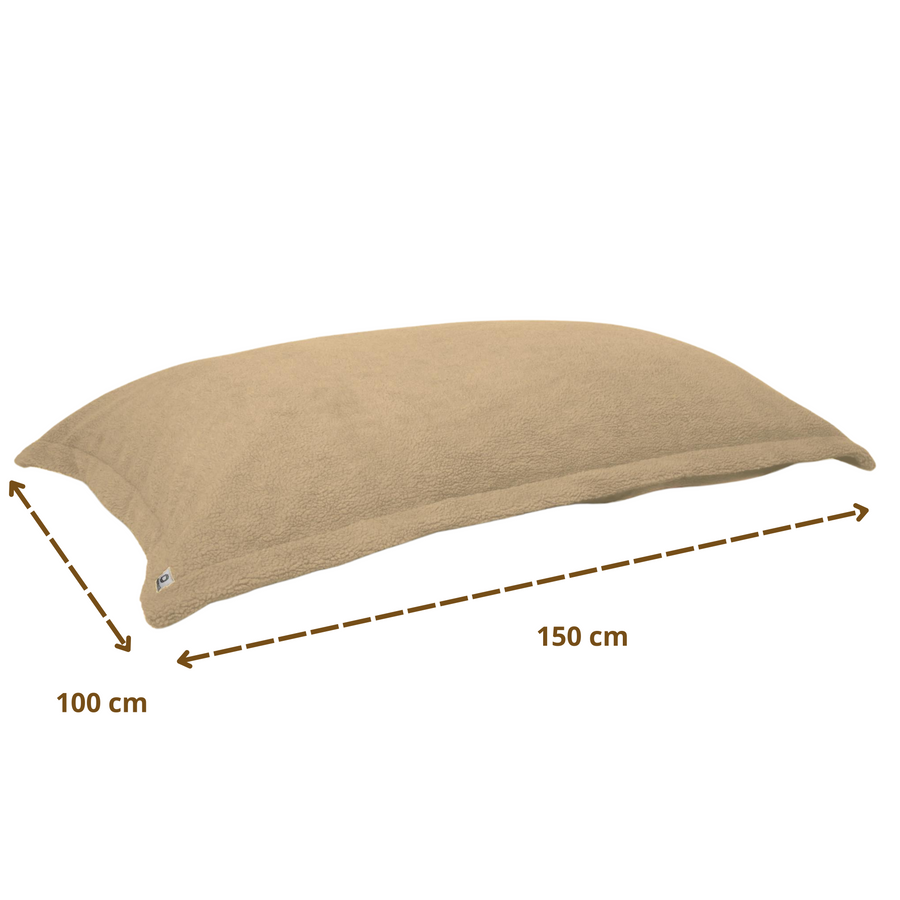 Pouf Cuscino Gigante XL 150x100 Beige, per interni