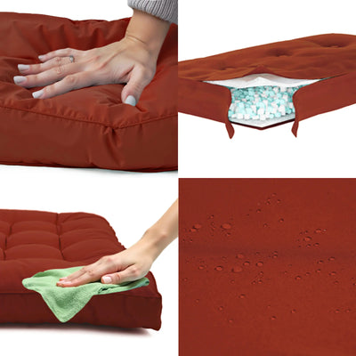 Coussin terracotta 120x80 cm - imperméable