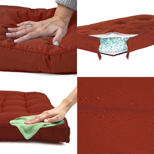 Coussin terracotta 120x80 cm - imperméable