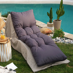 Cuscino per lettino prendisole 185 x55 cm Grigio carbone