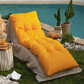 Coussin bain de soleil 185 x55cm Jaune miel - Deco-arts.fr