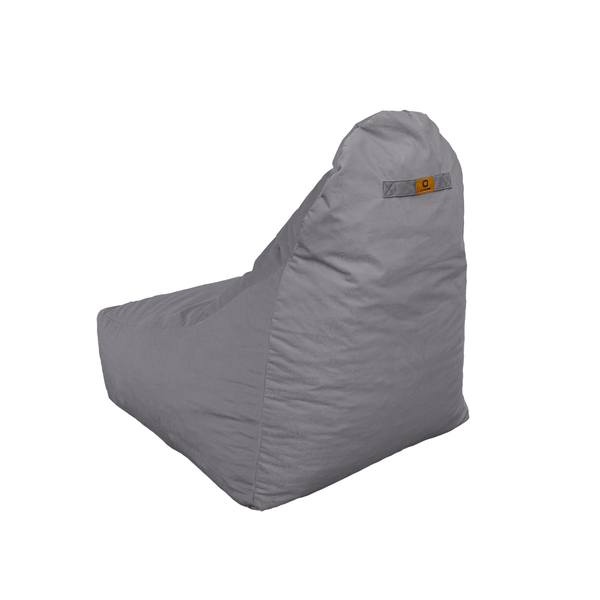 Pouf fauteuil XXL d'intérieur en tissu velours - 120x70x90 cm - Gris clair - Deco-arts.fr