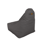 Pouf fauteuil XXL d'intérieur en tissu velours - 120x70x90 cm - Gris foncé - Deco-arts.fr