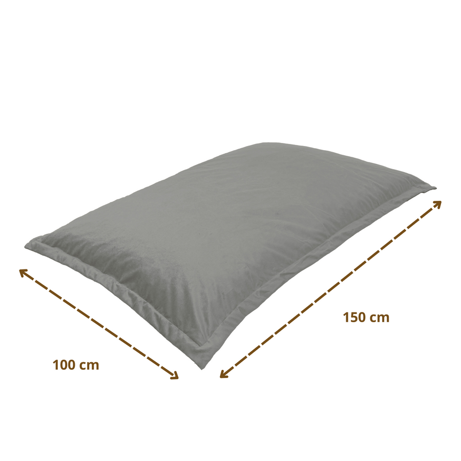 Pouf Cuscino Gigante XL 150x100 Grigio Chiaro – foto 6