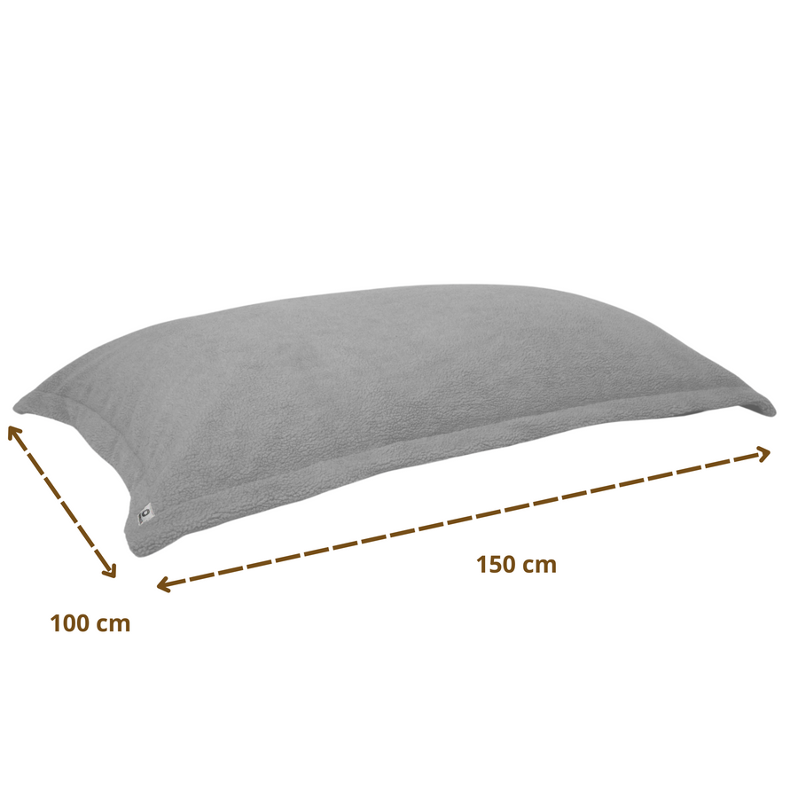 Pouf Cuscino Gigante XL 150x100 Grigio Ciottolo – foto 6