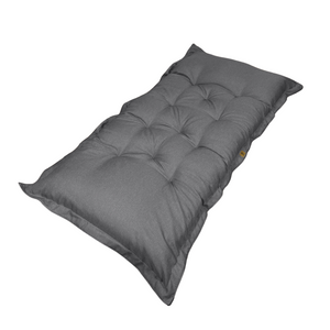 Futon da Pavimento XXL Effetto Lino 195x100 Grigio Chiné - Spesso 15cm (Letto Supplementare & Détente)