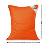 Housse pour Pouf Géant XL 120x80cm Intérieur et Extérieur - Orange - Deco-arts.fr