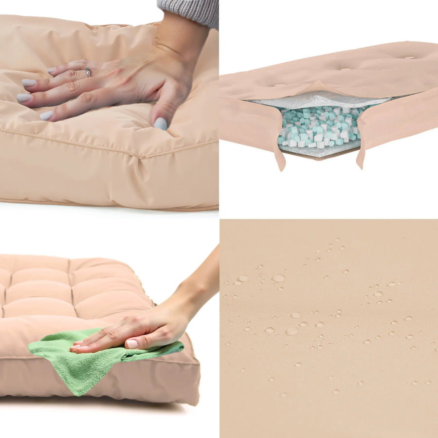 Materassino Lettino Prendisole 185x55 Beige Clair, impermeabile