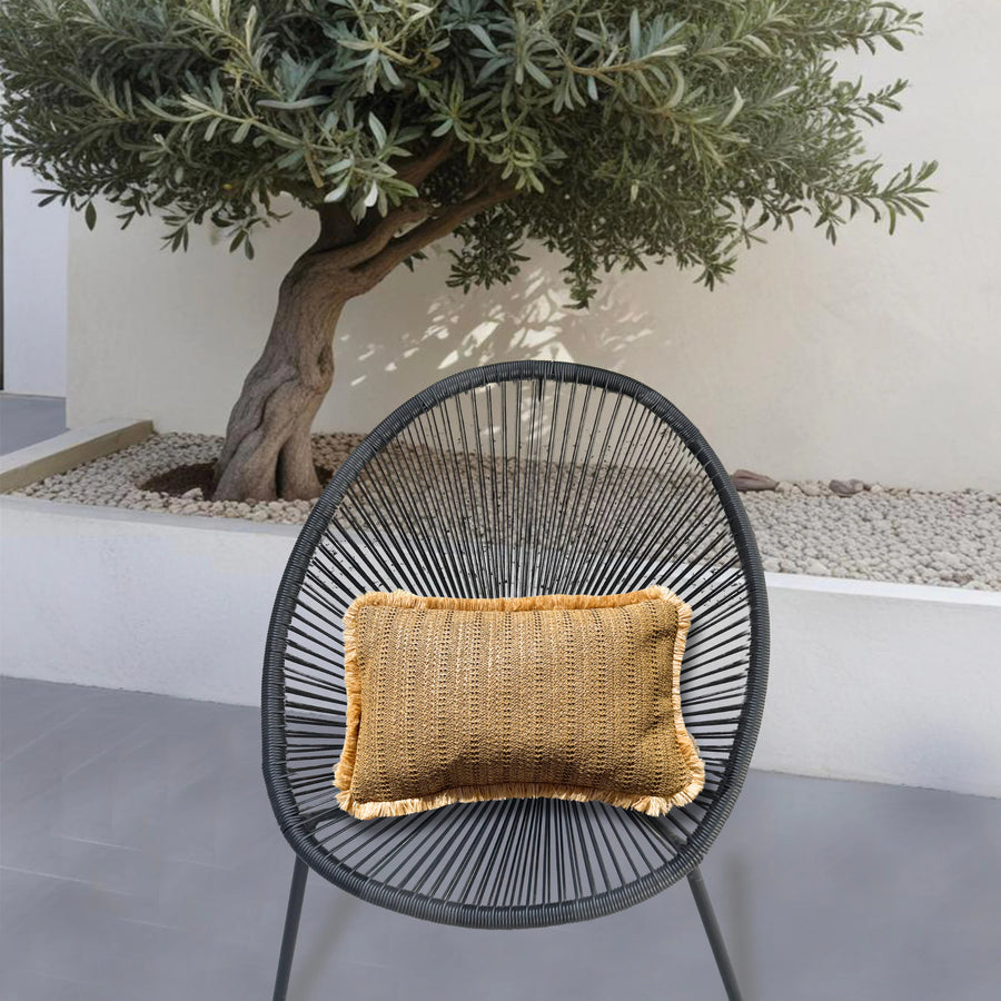 Coussin Déco Effet Raphia 30x50 "Uni" - vue principale