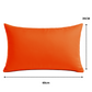 Coussin de décoration extérieur, déhoussable, lot de 2, 60x35cm - Orange - Deco-arts.fr