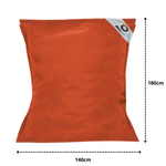 Housse de pouf géant XXL 180x140 cm en terracotta pour beanbag, intérieur et extérieur, fabriquée par Deco-arts.fr