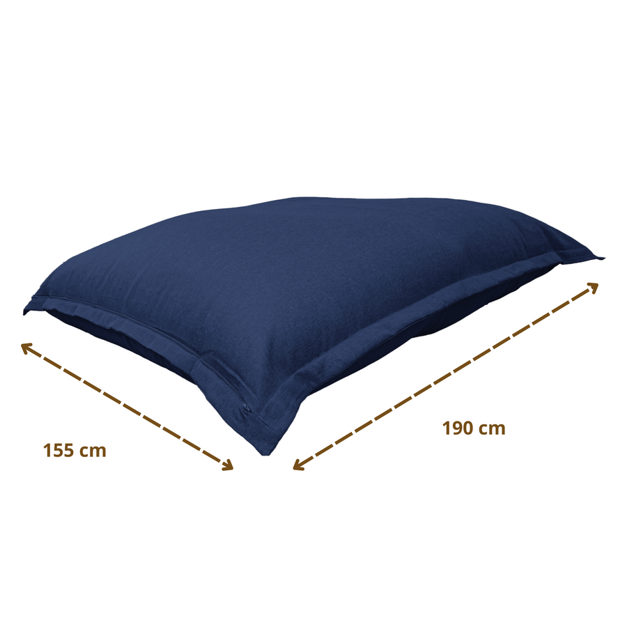 Pouf Gigante XXL 190x155 Blu Indaco – foto 6