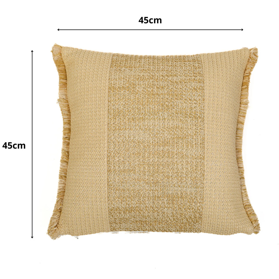 Housse de Coussin Effet Raphia À Bande 45x45 – foto 4