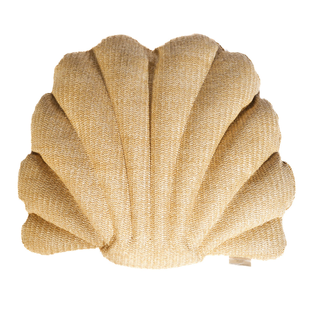 Coussin Coquillage Effet Raphia 45x45 cm, tessuto effetto rafia