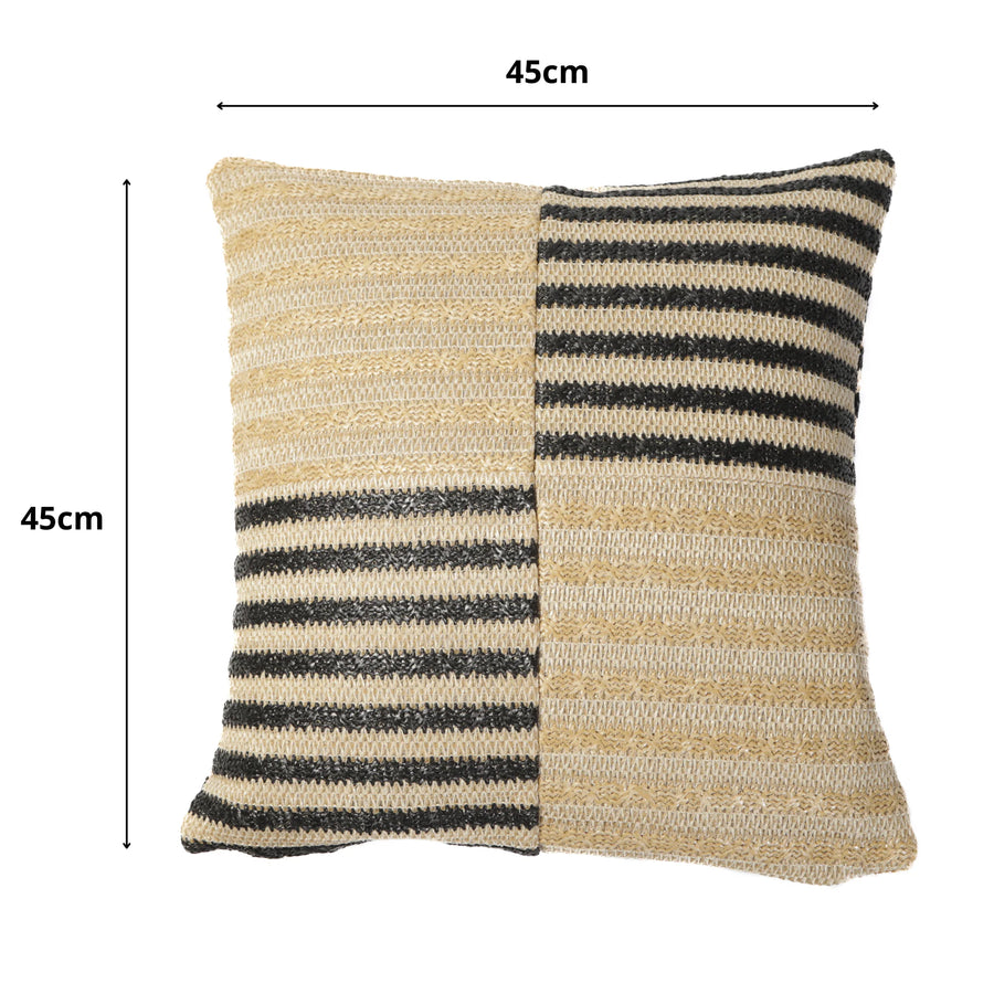 Fodera Cuscino Effetto Rafia a Righe 45x45 – foto 4