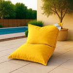 Housse pour Pouf Géant XL 120x80cm Intérieur et Extérieur - Jaune miel - Deco-arts.fr